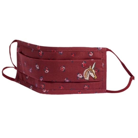 COACH • Unicorn Face Mask With Mini Vintage Rose Print - Picture 1 of 5